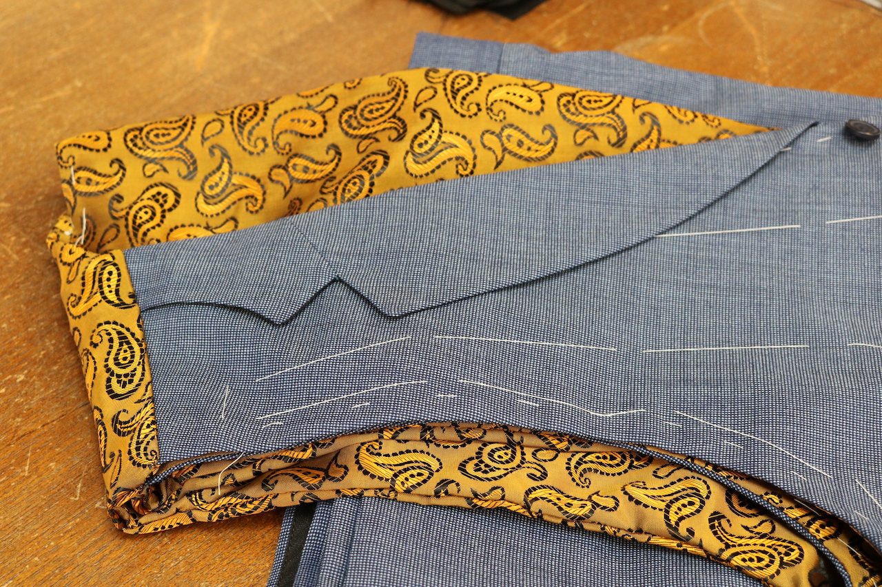 Bespoke Tailored Jacket with Patterned interlining